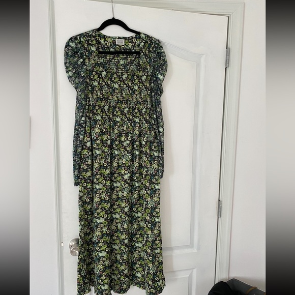 Scotch & Soda Green Floral MIDI Dress - Picture 3 of 6